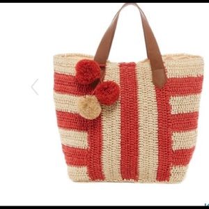 Straw Studio Paper Straw Multi Stripe Tote